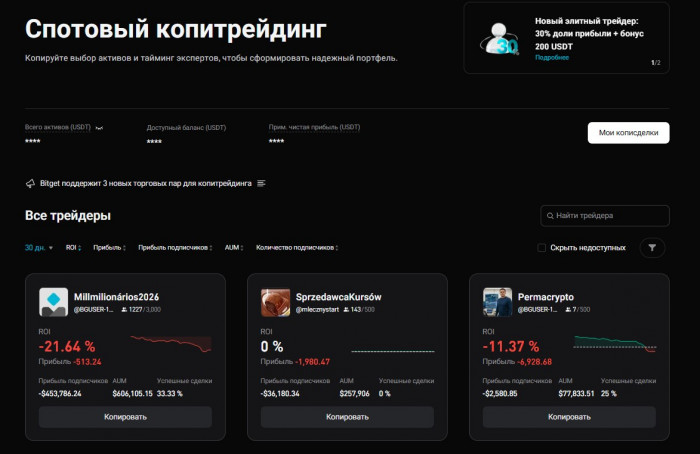 ������������ �� Bitget � ������ ���-��������� � ������������ ROI � ��������